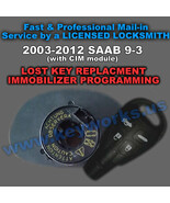 03-12 SAAB 9-3 ALL KEYS LOST replacement &amp; immobilizer programming service! - $176.40