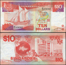 Singapore 10 Dollars. ND (1988) UNC. Banknote Cat# P.20a - £24.96 GBP