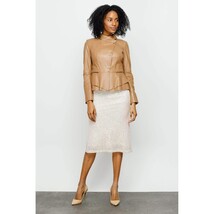 The Olmetti Tan Leather Women Jacket image 4