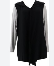 All Worthy Hunter McGrady Color-Blocked Cardigan (Black/HthrGrey, X-L) A451571 - £11.99 GBP