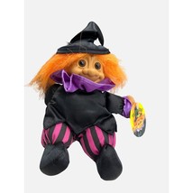 Russ Troll Witch Softie 7&quot; Doll #3857 Orange Hair Halloween Original Tag - £13.12 GBP