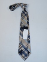 Men's Tommy Hilfiger Tie Classic Woven Silky Feel #Tommy-3 Tan Blue image 3