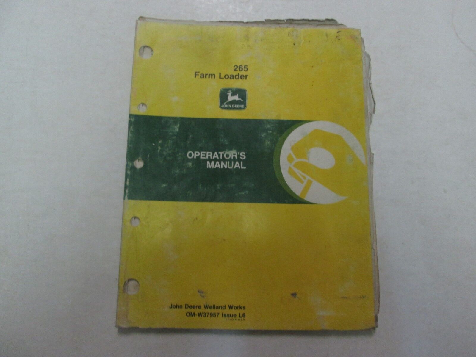 John Deere Fattoria Carico 265 Operatori Manuale Danneggiato Sciolto Pagine - $4.84