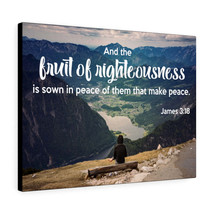  Fruit of Righteousness James 3:18 Bible Verse Canvas Christian  - £67.27 GBP+