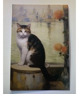 Cat Kittens Oil Painting Retro Style Postcard Wall Decor - £2.62 GBP