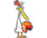 Cow And Chicken Helmet Sticker Vinyl Decal Waterproof Laptop Car Phone - $4.50+