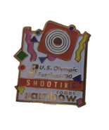 1990 US Olympic Festival Rainbow Foods Lapel Pin SHOOTING Minnesota USA ... - £5.57 GBP