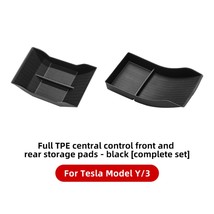 YZ Full TPE Central Control Storage Box For  Model 3 Model Y  Center Console Arm - £54.33 GBP