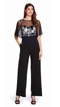 Adrianna Papell Floral Embroidered Jumpsuit Jumper NWT New 4P Reg $366 - $1,134.40 MXN