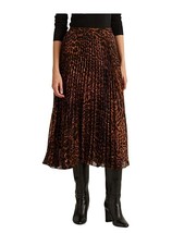 Ralph Lauren Animal Print Pleated Midi Skirt - $89.10