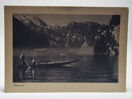 Vintage Black and White Bavarian Alps Postcard - £7.40 GBP