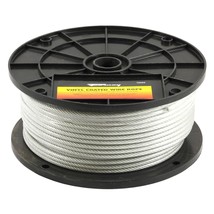 Forney 70452 Wire Rope, Vinyl Coated Aircraft Cable, 250-Feet-by-1/8-Inc... - £170.63 GBP