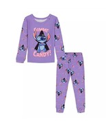 Stitch Girl&#39;s &#39;Gimme Candy!&#39; Purple Halloween Character Soft Pajama Set - $426.38 MXN