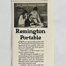 Vintage 1922 Remington Typewriter Company Portable Print Ad New York 3&quot; x 8 1/2&quot; - £5.18 GBP