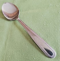  Gibson Stainless Unknown Pattern Soup Spoon 6 3/4&quot; China Glossy Bead Ha... - £4.72 GBP