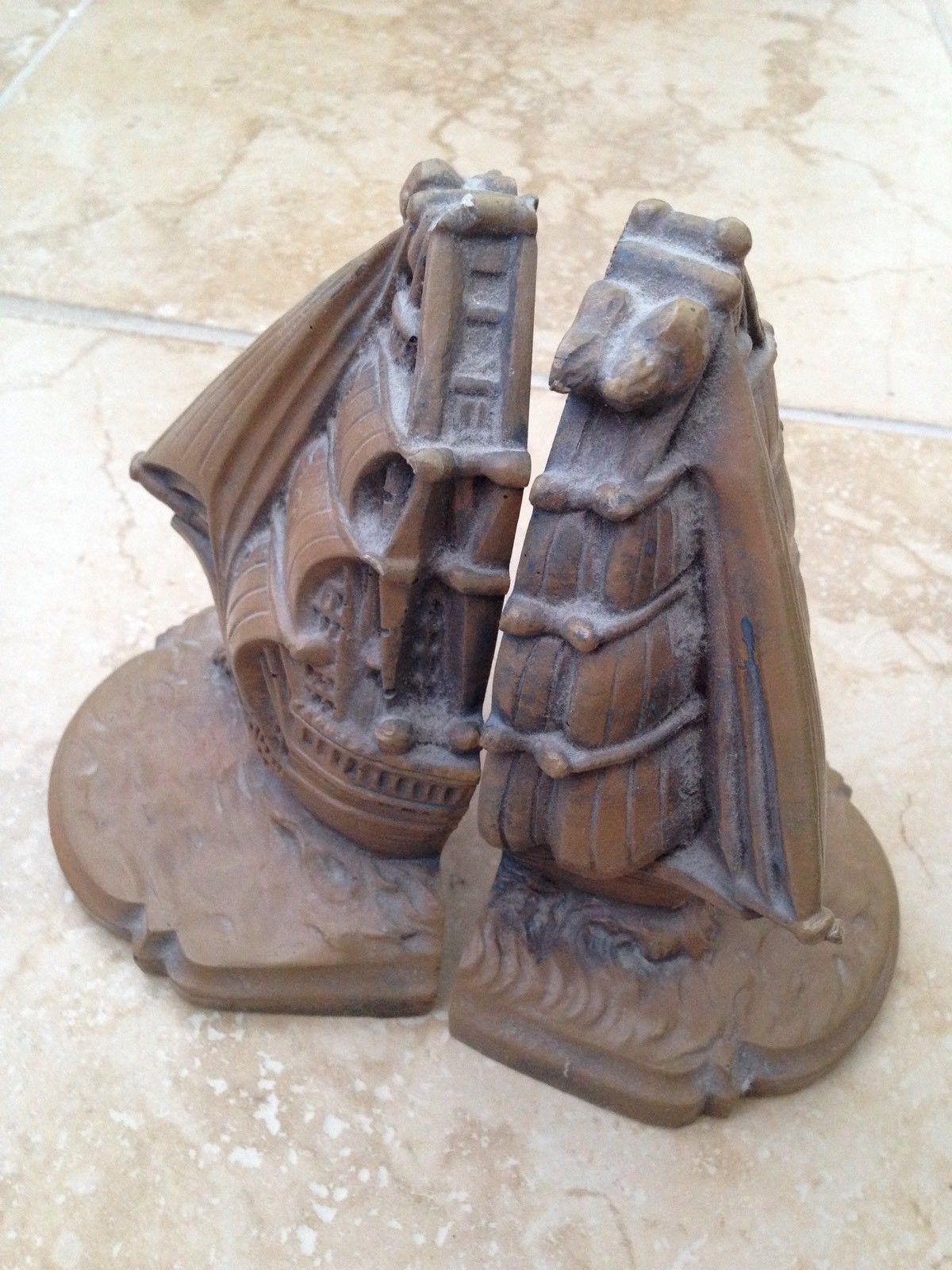 keeping your favorite tales of adventure safe between 6" sailboat bookends - $49.99