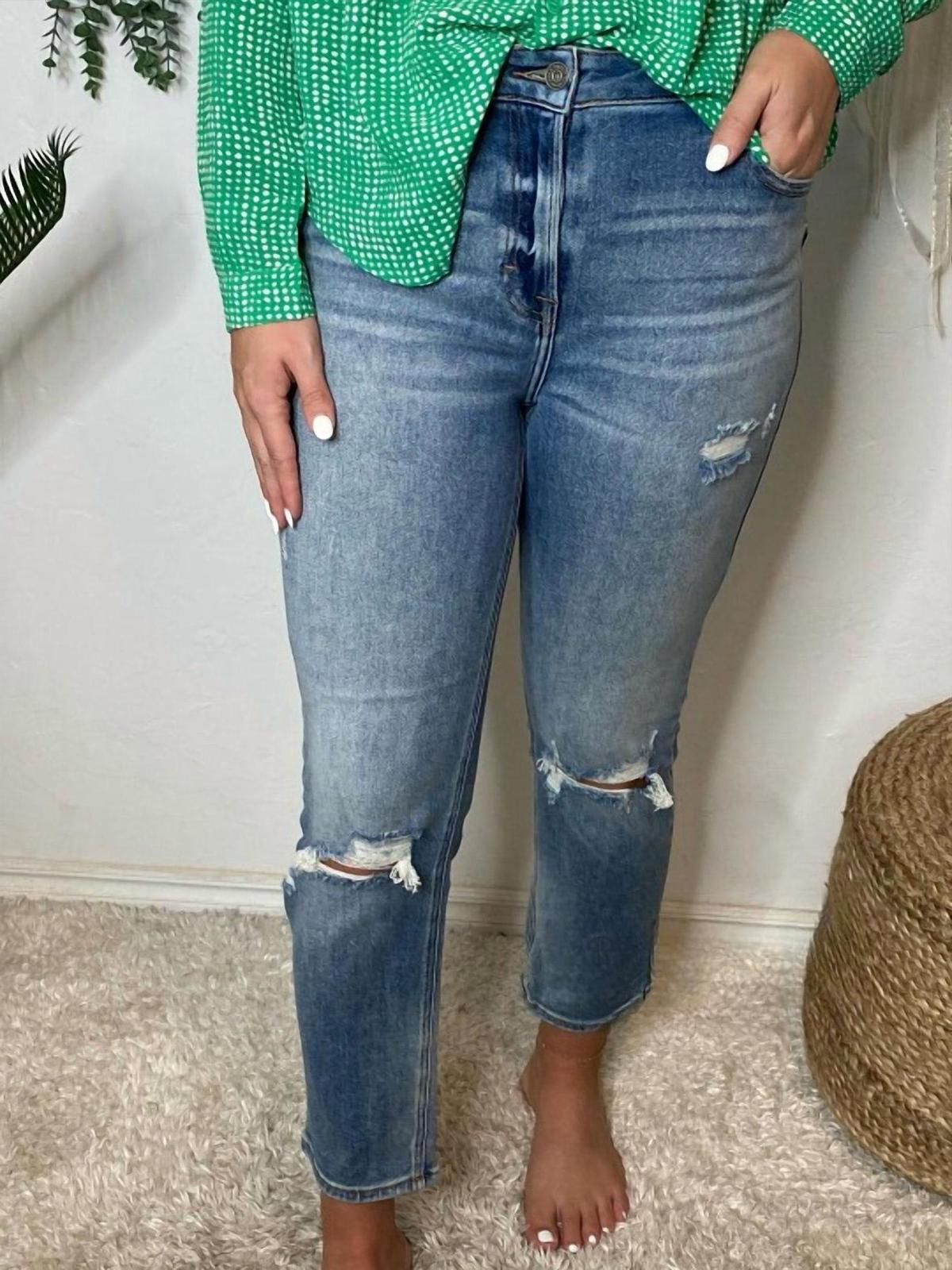 Hidden mom fit high rise jeans Blue - $61.00