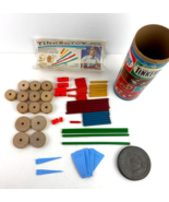 TINKERTOY Construction Set Original No. 116 60 Pieces Vintage Toy - $20.70 CAD