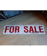 Vintage Original Double Sided Metal Sign Real Estate Realtor  FOR SALE 6... - $28.04
