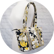 ❤️ VERA BRADLEY Dogwood Mandy Shoulder Bag Black Yellow Floral - £15.72 GBP