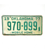 1977 United States Oklahoma Base Mobile Home License Plate 970-899 - $20.31 CAD
