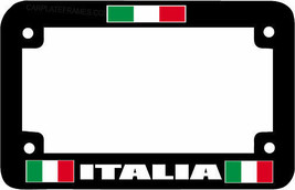 MOTORCYCLE ITALIA ITALY ITALIAN FLAG PLASTIC LICENSE PLATE FRAME TAG HOLDER - £7.90 GBP