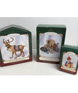 2001 Hallmark Keepsake Ornament Lot Ready Reindeer, And Santa’s Sleigh 3... - €12,19 EUR