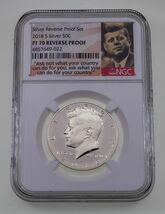 2018-S 50C Kennedy Demi Dollar Classé Par NGC PF70 Marche Arrière Proof - $115.49