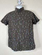 Denim &amp; Flower Slim Fit Men Size M Taupe Desert Button Up Shirt Short Sleeve - £6.09 GBP