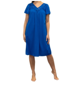 Shadowline twilight V-Neck short Nightgown size Medium Style 36150 Navy ... - $492.28 MXN