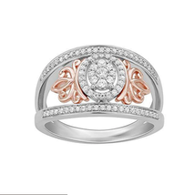 Disney Jewelry Silver Anniversary Ring with 1/4 CTW Majestic Princess Crown Ring - £39.96 GBP