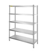 VEVOR Stainless Steel Shelves 47.5x18 Inch 5 Tier Adjustable Shelf Stora... - $5,259.19 MXN