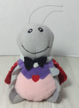 G.G.I. 1998 Luv love bug ladybug Plush gray pink purple red heart wings bowtie - $14.84