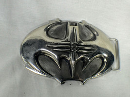 Batman Forever, Traditional Type Bat Buckle, Silver Metal, Leather Belt - £63.15 GBP