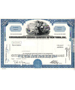 Vintage Con Edison NY Stock Certificate Blue - £4.79 GBP