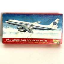 Pan Am Airlines Douglas DC-8 Airplane Model In Original Box &amp; Instructio... - £31.43 GBP