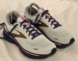 Brooks Ghost 15 Women Running Shoes Size 8 Spa Blue/Pink/Copper Pre Owned - $59.39
