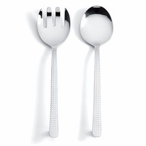 Michael Wainwright Manhattan Platinum Salad Fork And Spoon Serving Set 2 PC NEW - £65.89 GBP