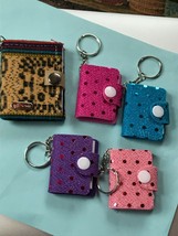 Lot of Sparkly Turquoise Pink Purple &amp; South American Fabric Mini Notebook Backp - £6.03 GBP