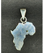 Africa Sterling Silver Pendant with Yellow CZ - $125.00