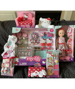 My Life As ULTIMATE Hello Kitty LOT Bakery Playset 18&quot; Doll Chair Access... - £238.94 GBP