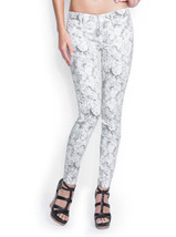 NWT GUESS BRITTNEY ANKLE SKINNY INBLOOM SILICONE RINSE PRINTED JEANS 31  - $63.04