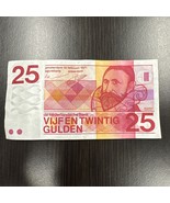 NETHERLANDS 25 GULDEN P92 1971 11 Digit Serial # DESIGN EURO MONEY BILL ... - $81.86 CAD