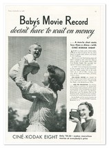 Print Ad Cine-Kodak Eight Camera Baby&#39;s Movie Record Vintage 1938 Advertisement - £9.63 GBP