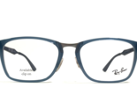 Ray-Ban Eyeglasses Frames RB7131 8019 Clear Blue Gunmetal Gray Square 55... - £58.64 GBP