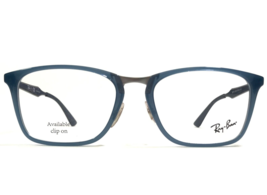 Ray-Ban Eyeglasses Frames RB7131 8019 Clear Blue Gunmetal Gray Square 55-19-145 - £58.68 GBP