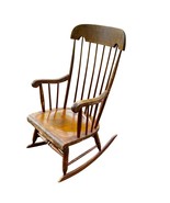 Vintage Nichols &amp; Stone Co. Wooden Rocking Chair With Spindle Back &amp; Arm... - $653.93 CAD
