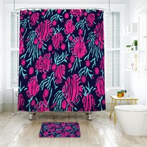 Lilly Pulitzer Jammin Fish Shower Curtain Bath Mat Bathroom Waterproof Decoratio - £18.00 GBP+