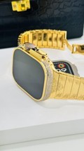 24k Gold Plated Apple Watch ULTRA 2 49mm Zircon Diamonds Engraved 24k Gold Band - £3,715.02 GBP