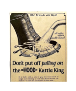 1922 Hood Kattle King Boots XL Advertisement Footwear 12.5 x 4.75&quot; - £12.63 GBP